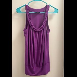 Purple sleeveless blouse